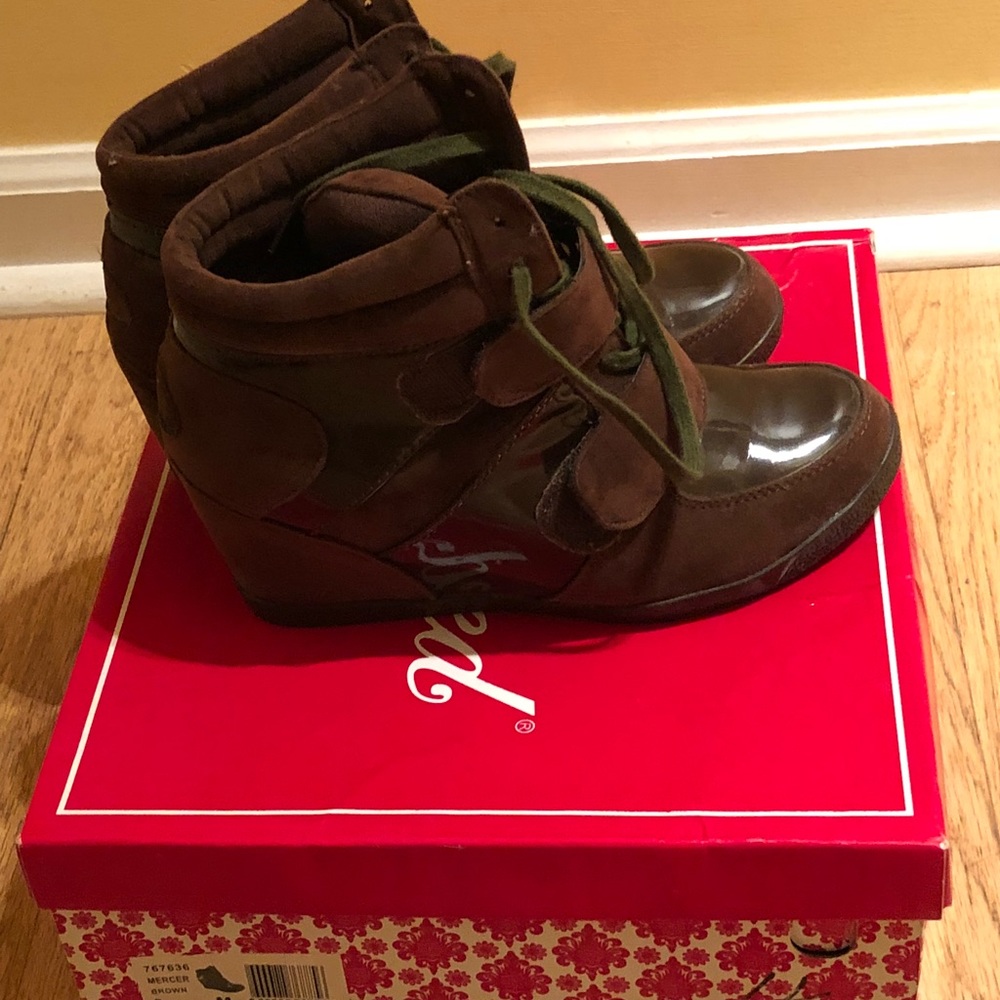 Brown Wedge sneakers